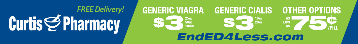 Generic Viagra: $3. Generic Cialis: $3.